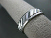 ESTATE WIDE 14KT SOLID WHITE GOLD RIDGE DESIGN MENS WEDDING RING HANDSOME #1218