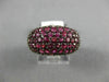 ESTATE LARGE 5.50CT AAA RUBY 14K YELLOW & BLACK GOLD DOME SHAPE ANNIVERSARY RING
