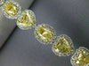 ESTATE LARGE 15.97CT WHITE & FANCY YELLOW DIAMOND 18K 2TONE GOLD TENNIS BRACELET