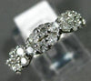 ESTATE 1.0CT DIAMOND 14KT WHITE GOLD CLASSIC INFINITY SEMI ETERNITY WEDDING RING