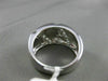ESTATE WIDE .57CT DIAMOND 14KT WHITE GOLD 3D AAA MOTHER OF PEARL TRIANGULAR RING