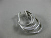 ESTATE LARGE .79CT DIAMOND 14KT WHITE GOLD 3D MULTI ROW CLIP ON HANGING EARRINGS