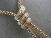 LARGE .30CT DIAMOND & WHITE PINK SOUTH SEA PEARL 18KT ROSE GOLD LARIAT NECKLACE
