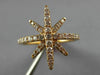 ESTATE LARGE .48CT DIAMOND 18KT ROSE GOLD 3D CLASSIC SNOWFLAKE STAR LOVE RING