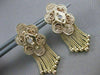 ANTIQUE DIAMOND FILIGREE HANGING TASSEL 14KT YELLOW GOLD EARRINGS 37MM #21291