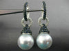 LARGE 1.57CT DIAMOND AAA SAPPHIRE & SOUTH SEA PEARL 18KT WHITE GOLD 3D EARRINGS