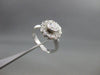 ESTATE LARGE .86CTW 14KT WHITE GOLD 12MM FLOWER ENGAGEMENT COCKTAIL RING #XXX
