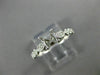 ESTATE .14CT DIAMOND 14KT WHITE GOLD 3D FLOWER LEAF SEMI MOUNT ENGAGEMENT RING