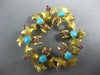 ANTIQUE AAA TURQUOISE RUBY 18K YELLOW GOLD FLORAL WREATH CIRCLE BROOCH PIN #1956