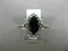 LARGE 1.08CT DIAMOND & AAA MARQUISE SAPPHIRE 14K WHITE GOLD HALO ENGAGEMENT RING