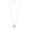 1.08CT DIAMOND & AAA SAPPHIRE 14KT WHITE GOLD CIRCLE OF LIFE ADJUSTABLE NECKLACE