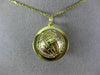 ESTATE 18K YELLOW & ROSE GOLD 3D ALL AROUND THE WORLD HANDCRAFTED PENDANT #26296