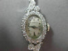 ANTIQUE 1.76CT OLD MINE DIAMOND 14K WHITE GOLD OVAL MICHAELS WATCH PRETTY #20475