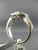 ESTATE LARGE 1.92CT ROUND & BAGUETTE DIAMOND 18K WHITE GOLD OCTAGON PROMISE RING