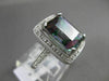 ESTATE 4.76CTW DIAMOND & AAA MYSTIC TOPAZ 14KT WHITE GOLD HALO 3D FILIGREE RING