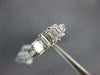 1.58CT DIAMOND 14KT WHITE GOLD BAGUETTE & PRINCESS 3 STONE ENGAGEMENT RING #2884