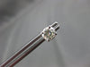 ESTATE 1.0CT DIAMOND 14KT WHITE GOLD 3D SOLITAIRE CLASSIC STUD EARRINGS #16585