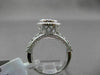 ESTATE 1.15CT DIAMOND 18KT WHITE GOLD 3D HALO CLUSTER PROMISE ENGAGEMENT RING