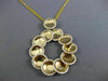 ESTATE EXTRA LARGE 1.98CT DIAMOND 18KT YELLOW GOLD 3D FLOWER BY THE YARD PENDANT