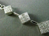 ESTATE .60CT DIAMOND 14KT WHITE GOLD 3D SQUARE INVISIBLE JOURNEY PENDANT #21222