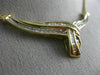ANTIQUE 1.15CT ROUND & BAGUETTE DIAMOND 14KT YELLOW GOLD TWIST NECKLACE #21580