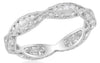 .64CT DIAMOND 18KT WHITE GOLD ROUND FILIGREE INFINITY ETERNITY ANNIVERSARY RING