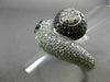 ESTATE LARGE 3.00CTW BLACK & WHITE DIAMOND 18KT WHITE GOLD YIN & YANG FUN RING