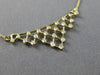 ESTATE .53CT DIAMOND 14K YELLOW GOLD 3D CLASSIC TRIANGULAR CROW V SHAPE NECKLACE