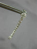 ESTATE LARGE 1.35CT DIAMOND 14K WHITE GOLD 3D TEAR DROP HANGING EARRINGS #25920