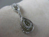 ESTATE 1.83CTW DIAMOND GREEN AMETHYST 14K WHITE GOLD HANGING HALO PENDANT #33582