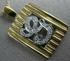 ESTATE .30CT DIAMOND 14KT WHITE & YELLOW GOLD "G" INITIAL SHIELD PENDANT #17157