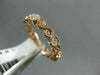 ESTATE .30CT DIAMOND 14K ROSE GOLD 3D 6 STONE FILIGREE INFINITY ANNIVERSARY RING