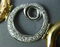 ESTATE EXTRA LARGE 1.10CT DIAMOND 18KT WHITE & ROSE GOLD CIRCULAR SWIRL BRACELET