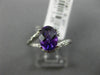 ESTATE 1.32CT DIAMOND & AAA AMETHYST 18K WHITE GOLD INFINITY OVAL SWIRL FUN RING