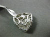 ESTATE .49CT DIAMOND 14K WHITE GOLD CLUSTER TRIANGULAR MILGRAIN FILIGREE PENDANT
