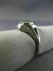 ANTIQUE WIDE .70CT DIAMOND & AAA SAPPHIRE 18KT WHITE GOLD ENGAGEMENT RING 26036