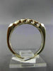 ESTATE .50CT DIAMOND 14KT WHITE GOLD 5 STONE SEMI BEZEL WEDDING ANNIVERSARY RING