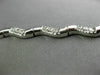 ESTATE 1.20CT DIAMOND 14KT WHITE GOLD 3D BY THE YARD WAVE PAVE TENNIS BRACELET