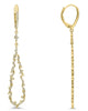 .34CT DIAMOND 14KT YELLOW GOLD CLASSIC ELONGATED OPEN TEAR DROP FLORAL EARRINGS