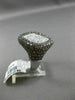 ESTATE LARGE 2.77CT WHITE CHOCOLATE FANCY DIAMOND 14K WHITE GOLD SQUARE FUN RING