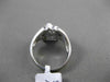 ESTATE WIDE .63CT DIAMOND 14K WHITE GOLD 3D TRIANGULAR ENGAGEMENT RING 13mm WIDE