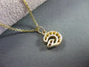 ESTATE SMALL .16CT DIAMOND 14KT YELLOW GOLD FLOATING PENDANT & CHAIN #22292