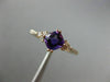 ESTATE .90CT DIAMOND & AAA CUSHION CUT AMETHYST 14K WHITE GOLD 3D FUN LOVE RING