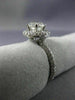 GIA CERTIFIED 1.82CT DIAMOND 14KT WHITE GOLD CLASSIC DOUBLE HALO ENGAGEMENT RING
