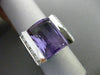 ESTATE EXTRA LARGE 9.22CT DIAMOND & AMETHYST & BLUE TOPAZ 14K WHITE GOLD 3D RING