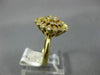 ESTATE WIDE .75CT DIAMOND 14KT YELLOW GOLD 3D FLOWER FILIGREE ANNIVERSARY RING