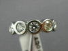 ESTATE WIDE 2.11CT DIAMOND 14K WHITE GOLD BEZEL ETERNITY ANNIVERSARY RING 17744