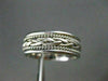 ESTATE WIDE 14KT WHITE GOLD FILIGREE ROPE DESIGN MENS WEDDING RING UNIQUE! #2439