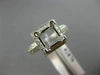 ESTATE .35CT DIAMOND 14K WHITE GOLD SQUARE HALO SEMI MOUNT ENGAGEMENT RING #2870