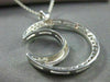 ESTATE .80CTW DIAMOND ROUND MOON 14KT WHITE GOLD PENDANT 28MM X 23MM #21919